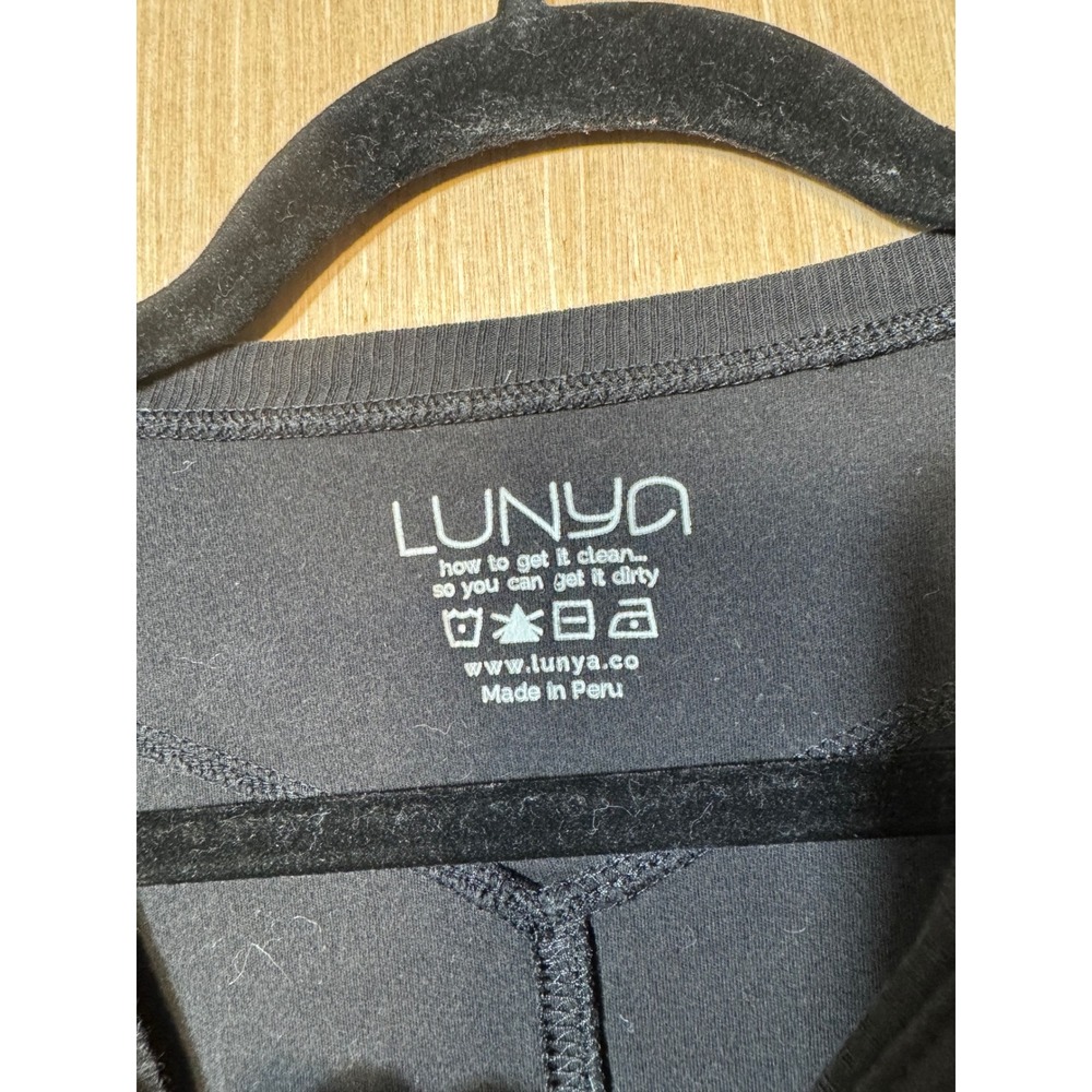 Lunya Black Pima Cotton Long Sleeve Top Womens Size M - Picture 4 of 6